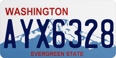 WA license plate AYX6328