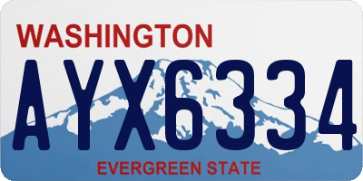 WA license plate AYX6334