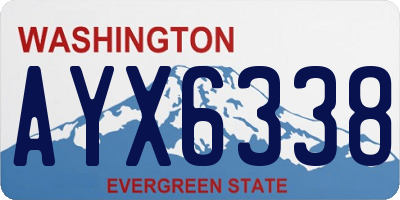 WA license plate AYX6338