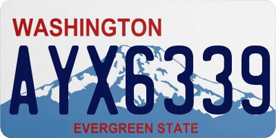 WA license plate AYX6339