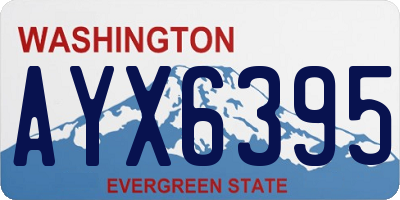 WA license plate AYX6395