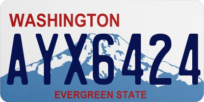WA license plate AYX6424
