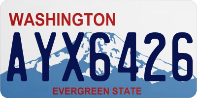 WA license plate AYX6426