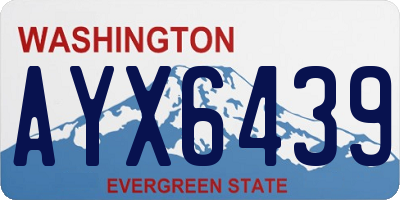 WA license plate AYX6439