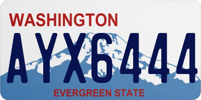WA license plate AYX6444
