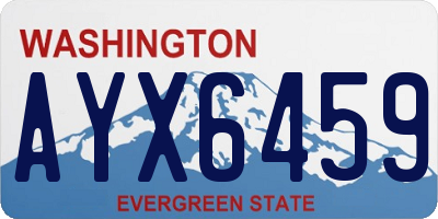 WA license plate AYX6459