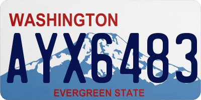 WA license plate AYX6483