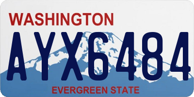 WA license plate AYX6484