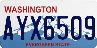 WA license plate AYX6509