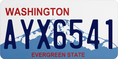 WA license plate AYX6541