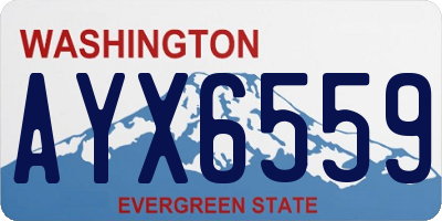 WA license plate AYX6559