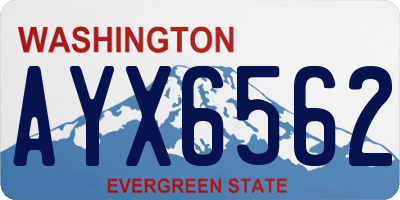 WA license plate AYX6562