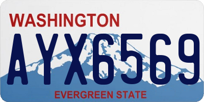 WA license plate AYX6569