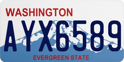 WA license plate AYX6589