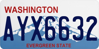 WA license plate AYX6632