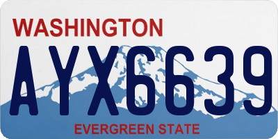 WA license plate AYX6639