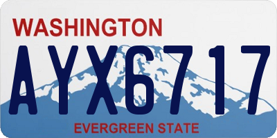 WA license plate AYX6717