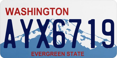 WA license plate AYX6719