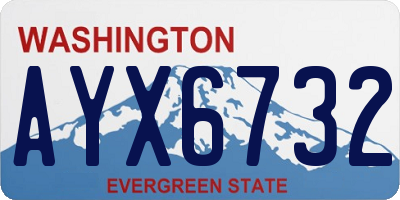 WA license plate AYX6732