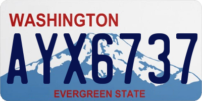 WA license plate AYX6737