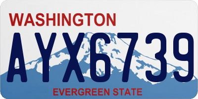 WA license plate AYX6739