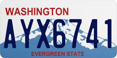 WA license plate AYX6741