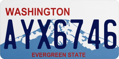 WA license plate AYX6746