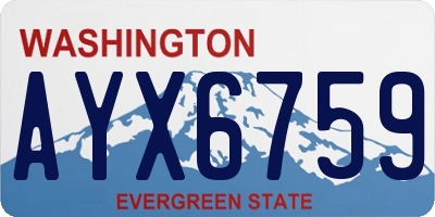 WA license plate AYX6759