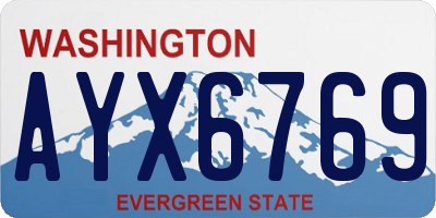 WA license plate AYX6769
