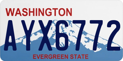 WA license plate AYX6772