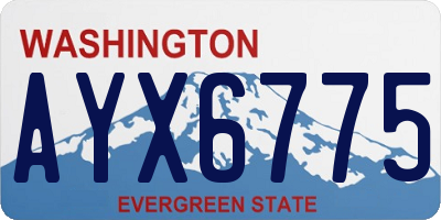 WA license plate AYX6775