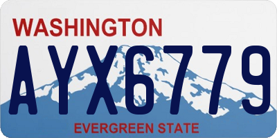 WA license plate AYX6779