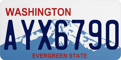 WA license plate AYX6790