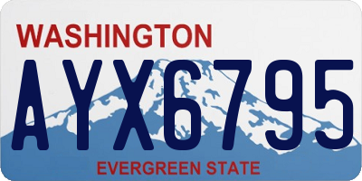 WA license plate AYX6795