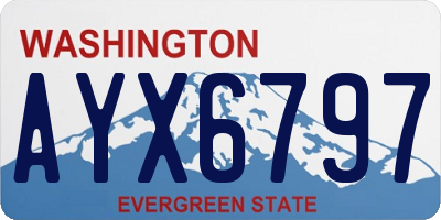 WA license plate AYX6797