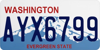 WA license plate AYX6799