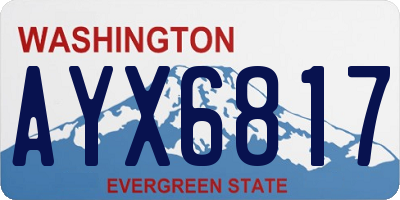 WA license plate AYX6817