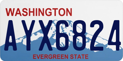 WA license plate AYX6824