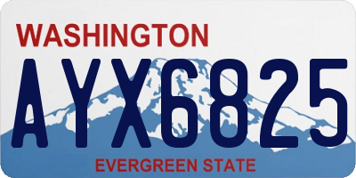 WA license plate AYX6825