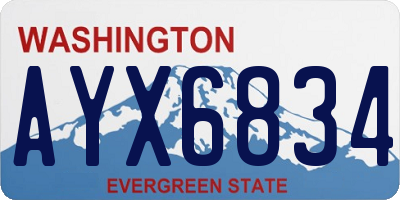 WA license plate AYX6834