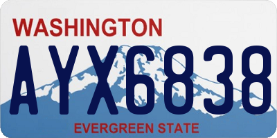 WA license plate AYX6838