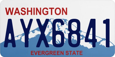 WA license plate AYX6841