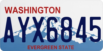 WA license plate AYX6845