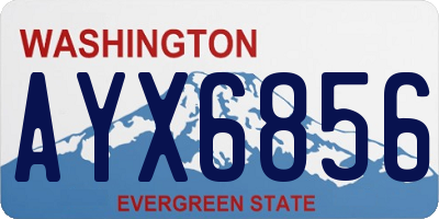 WA license plate AYX6856