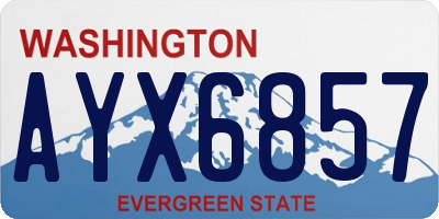 WA license plate AYX6857