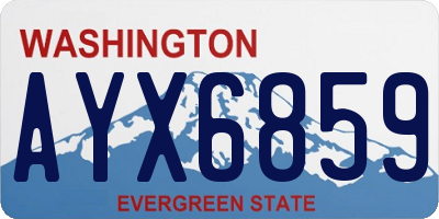 WA license plate AYX6859