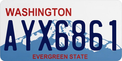 WA license plate AYX6861