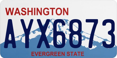 WA license plate AYX6873