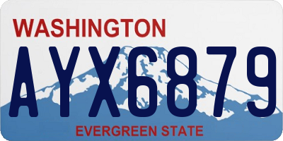 WA license plate AYX6879