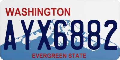 WA license plate AYX6882